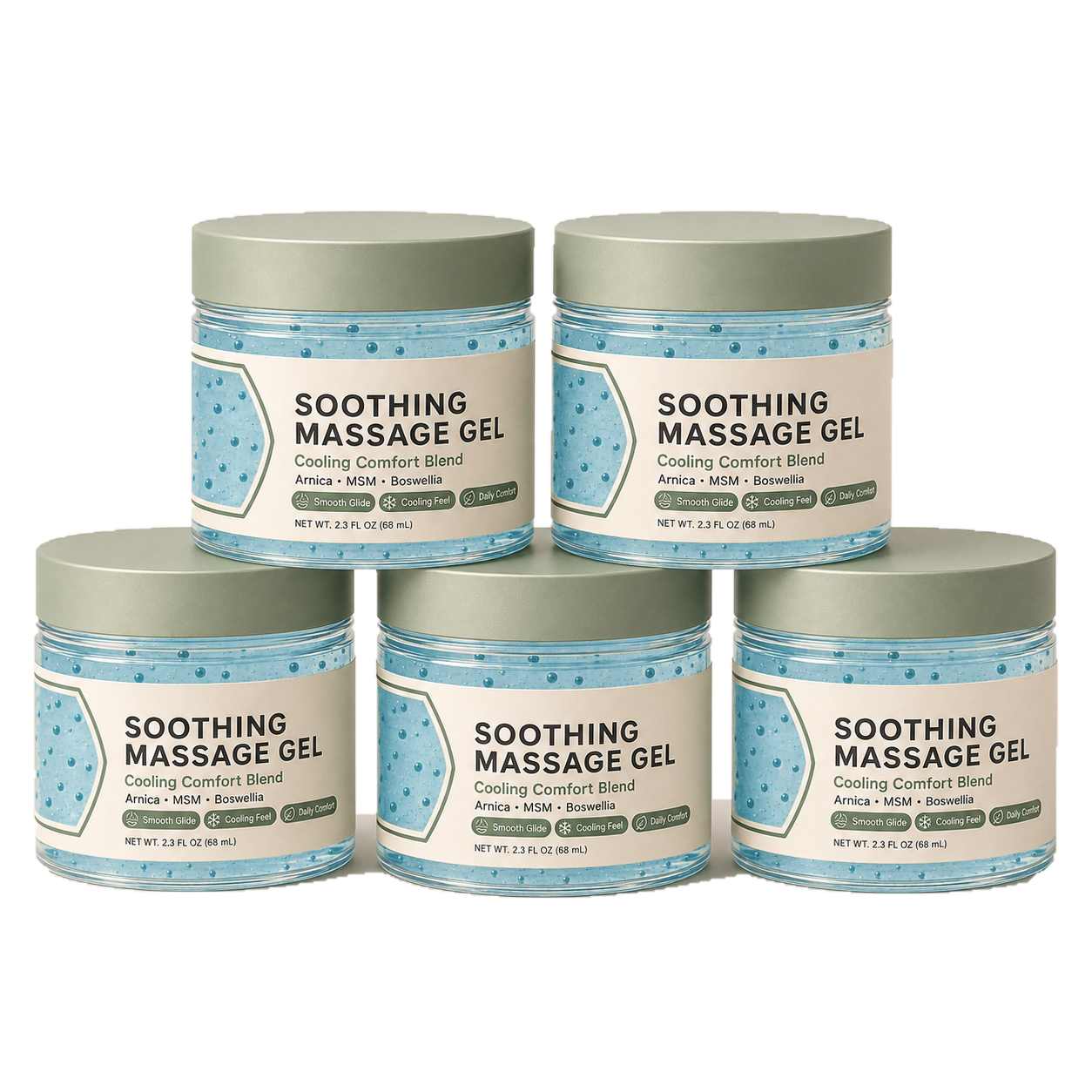 5 Pack I Pain Relief Massage Gel